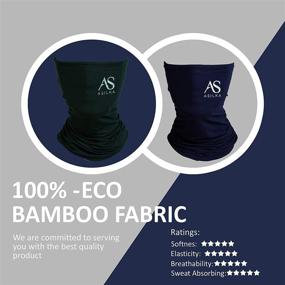 img 2 attached to 🎋 Bamboo Neck Gaiter Mask - Breathable Eco Gator Cover for Family - Soft Bandanas Face Covering in Kid & Adult Sizes - Perfect Gift