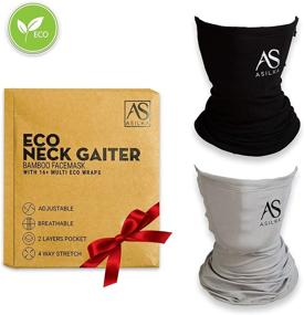 img 3 attached to 🎋 Bamboo Neck Gaiter Mask - Breathable Eco Gator Cover for Family - Soft Bandanas Face Covering in Kid & Adult Sizes - Perfect Gift