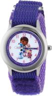 ⌚ disney kids' w000912 'doc mcstuffins' stainless steel time teaching watch logo