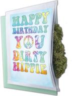 день рождения марихуаны каннабиса грязного хиппи логотип
