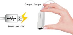 img 1 attached to 🔌 Edimax USB 2.0 Fast Ethernet LAN Adapter, USB to RJ45 100Mbps Network Converter, Plug and Play, Windows, MacBook Pro/Air Compatible, EU-4208, White