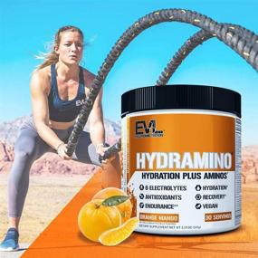 img 2 attached to 🏃 Boost Endurance and Recovery with HYDRAMINO Complete Hydration Multiplier - All 6 Electrolytes, Vitamin C & B, Coconut Water, Immunity Support, Antioxidants, Orange Mango Flavor - 30 Serves, 0 Sugar