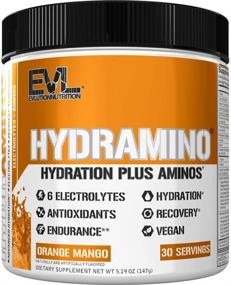 img 4 attached to 🏃 Boost Endurance and Recovery with HYDRAMINO Complete Hydration Multiplier - All 6 Electrolytes, Vitamin C & B, Coconut Water, Immunity Support, Antioxidants, Orange Mango Flavor - 30 Serves, 0 Sugar