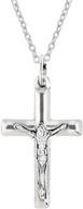 sterling silver mini tubular cross crucifix pendant necklace by ritastephens logo