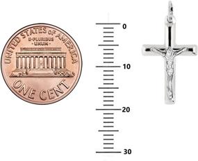 img 3 attached to Sterling Silver Mini Tubular Cross Crucifix Pendant Necklace by Ritastephens