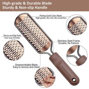 img 2 attached to Pedicure Foot File Callus Remover - BTArtbox Large Foot Rasp: Professional Stainless Steel Scrubber for Wet and Dry Feet