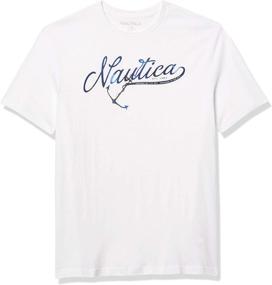 img 3 attached to 👕 Однотонная футболка Nautica с морской графикой для мужчин: стильная и модная одежда в морском стиле