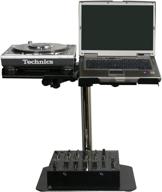 universal laptop and gear stand: odyssey lunispdb l-evation + pioneer cdj-100 plate stand with double arm package logo