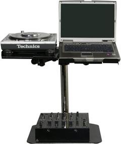 img 4 attached to Universal Laptop and Gear Stand: Odyssey LUNISPDB L-Evation + Pioneer CDJ-100 Plate Stand with Double Arm Package