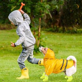 img 3 attached to Raincoat Include Waterproof Hooded Reflective