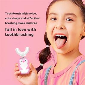 img 3 attached to 🦷 Зубная щетка Sunartec Ultrasonic Electric 360°: передовой набор для отбеливания зубов для детей с голосовым сигналом, 3 режимами и заботой о деснах - идеальный подарок для детей | 2 щетки в 2-7 дюймах