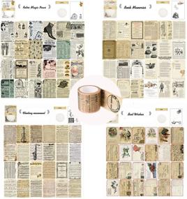 img 3 attached to 108 Sheets Junk Journal Supplies & Decoupage Paper Pages (4.7in x 6.7in) + 1 Scrapbook Vintage Tape || Magazine & Newspaper Writing Paper || Ideal for Room Decor, Aesthetic Vintage Cottagecore