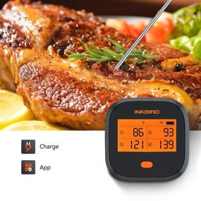 img 3 attached to 🔥 Wireless Grill BBQ Thermometer with WiFi Connectivity, Calibration, 4 Colored Probes, LCD Screen, Remote Monitoring, Digital Cooking Food Oven Thermometer by Inkbird