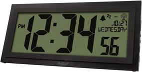 img 3 attached to ⏰ La Crosse Technology 515-1419-INT 15-Inch Textured LCD Atomic Clock, Slate Black - 15.42" x 1.14" x 7.33" size
