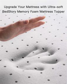 img 3 attached to 🛏️ BedStory Queen Memory Foam Mattress Topper - 4 Inch Gel Infused Bamboo Charcoal Bed Foam Toppers - Premium Thick Mattress Pad for Optimal Ventilation & High-Density Memory Foam