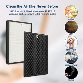 img 1 attached to 🔍 Flintar Premium True HEPA Replacement Filter: Compatible with Alexapure Breeze AP-B102 and 3049 Filter Set, Including H13 HEPA & Activated Carbon Filters