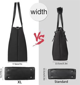 img 1 attached to 👜 17-inch Laptop Tote Bag for Women, Chomeiu USB Organizer Work Purse with Padded Compartment (Black)