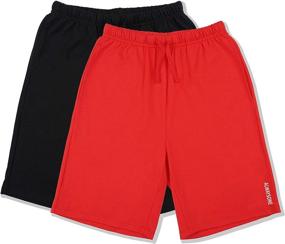 img 4 attached to 🩳 Cotton Drawstring Athletic Shorts for Boys - ALWAYSONE Boys' Clothing