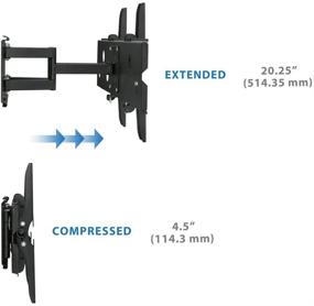 img 1 attached to 📺 Mount-It! TV Wall Mount - Dual Arm Articulating Bracket for 32-60 inch Screens - Full Motion, Tilting, Swivel, Pivot - VESA 750x450mm Compatible - 175lbs Weight Capacity