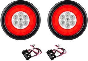 img 4 attached to 🚦 Lumitronics RV HALO LED 4" Sealed Round Stop/Turn/Tail Lights - Clear Pair