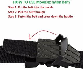 img 2 attached to 🔒 Moonsix Nylon Tactical Military Buckle: The Ultimate Men's Belt Accessory