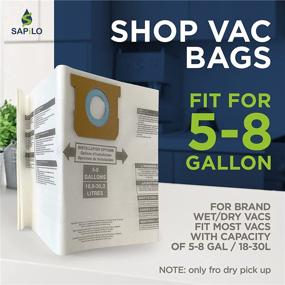 img 3 attached to 🧹 Sapilo 5-8 Gallon Replacement Vacuum Bags 9066100, 90671, 90661 | Ultra-Strong Suction Dust Collector Bags | Type E Vac Filter Bags | Pack of 5 Insulation Vacuum Bags