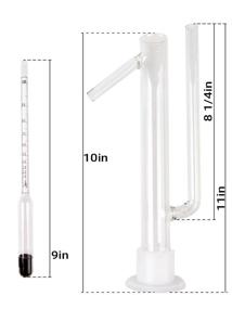 img 3 attached to 🥃 Speakeasy Distillers - Glass Proofing Parrot with Alcohol Hydrometer Tester 0-200 Proof & Tralle, Scotland-Made Alcoholmeter, Home Brewing Kit Accessories for DIY Moonshine Still