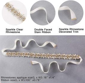 img 2 attached to Wedding Rhinestone Bridal Belt: Shimmering Crystal Sash for Women's Dress