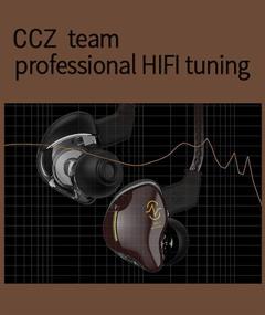 img 3 attached to 🎧 CCZ Coffee Bean Earbud Wired in-Ear Headphones for Drummer Musicians Stage, Professional Sound Isolating HiFi Earphones, Patented Ear Tips, Secure Fit (Brown Mic)