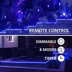 img 2 attached to 🔵 Solhice 75ft Blue Rope Lights Outdoor 380 LEDs with Remote Control, Waterproof Dimmable Christmas LED Tube Light with Timer for Deck, Patio, Bedroom Indoor Decor (Not Connectable)