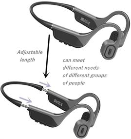 img 3 attached to 🎧 Беспроводные спортивные наушники Sainellor Stretchable Bone Conduction для бега, вождения, велоспорта (серые)