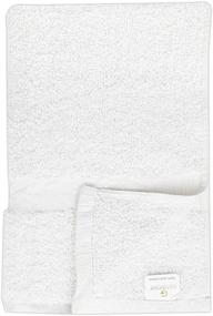 img 2 attached to 🛀 New White Cotton Blend Terry Bath Towels (12 Pcs) – Salon/Gym Towels, Light Weight & Fast Drying (20x40 Inches)