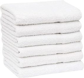img 3 attached to 🛀 New White Cotton Blend Terry Bath Towels (12 Pcs) – Salon/Gym Towels, Light Weight & Fast Drying (20x40 Inches)