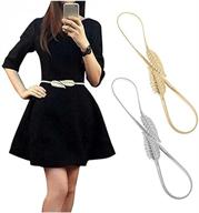🌿 vitoria's gift women's leaf clasp stretch belt with stretch waist strap - set of 2 logo