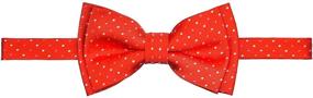 img 2 attached to Retreez Dual Color Mini Polka Dots Pre-Tied Boy's Bow Tie - Woven Microfiber