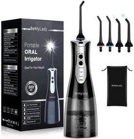 img 4 attached to 🦷 TOPOINT Cordless Dental Oral Irrigator Water Flosser: Portable Teeth Cleaner with 320ML Water Tank, 4 Jet Tips & 3 Modes, Braces & Bridges Care, IPX7 Waterproof - Ideal for Home & Travel