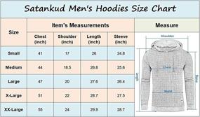 img 1 attached to 👕 Long Sleeve Mens Pullover Hoodie with Square Pattern - Casual Sweatshirt with Hooded Design