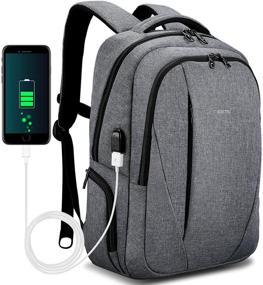 img 4 attached to Business Backpack Resistant Charging Backpaks Backpacks