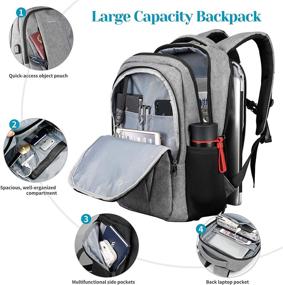 img 1 attached to Business Backpack Resistant Charging Backpaks Backpacks