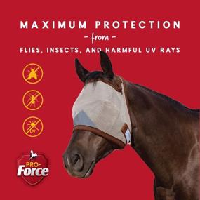 img 3 attached to 🐴 Equine Fly Mask by Pro-Force - UV Protective Horse Fly Mask for Optimal Comfort, Adjustable Fit (No Ears)