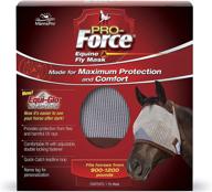🐴 equine fly mask by pro-force - uv protective horse fly mask for optimal comfort, adjustable fit (no ears) logo
