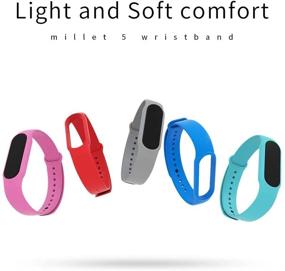 img 2 attached to 📿 Запасные браслеты AWINNER для Xiaomi Mi Band 5 - Ремешки, браслеты и аксессуары в черном цвете - 3 штуки