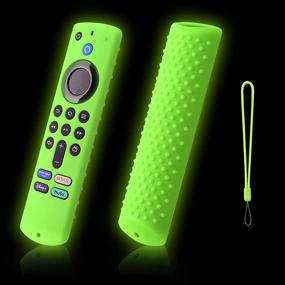 img 4 attached to 🌟 Светящийся в темноте чехол для пульта Alexa Voice Remote/TV Stick (3-го поколения): Анти-скидкая силиконовая защитная оболочка с ремешком