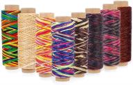 premium hand-stitching waxed leather thread set - 1mm cord, 150d, 8 vibrant colors | ideal for bracelets, jewelry making, bookbinding, leather repair logo