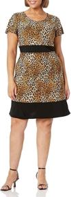 img 2 attached to 🐆 Explore the Stunning Colorblock Leopard Collection of Star Vixen Plus Size Women's Clothing