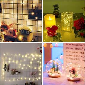 img 1 attached to ✨ Starry Fairy String Lights - 15 Pack 20 LED 7.2FT Silver Color Wire Lights for Wedding and Christmas Decorations - Battery Powered Firefly Lights