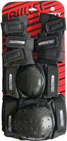 img 1 attached to Ultimate BULLET Skate Protective Pad 🛹 Set for Adults - Black: Secure and Stylish