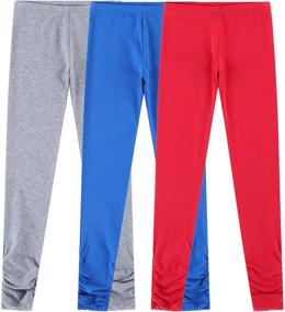 img 4 attached to Premium Comfort and Durability: Bienzoe Stretch Uniform Antistatic Legging for Girls' Clothing