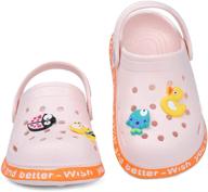 🦄 boys' pink unicorn children swimming slippers u621cdlkdddx01 - clogs & mules shoes logo