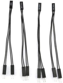 img 4 attached to 💡 PC Motherboard Power Splitter - E-outstanding 4PCS 2 Pins Single Female to Dual Male Jumper for Light-Emitting Diode Switch, Reset, HDD Hard Drive